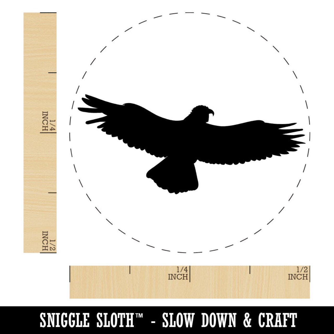 Flying Eagle Solid Self-Inking Rubber Stamp for Stamping Crafting Planners